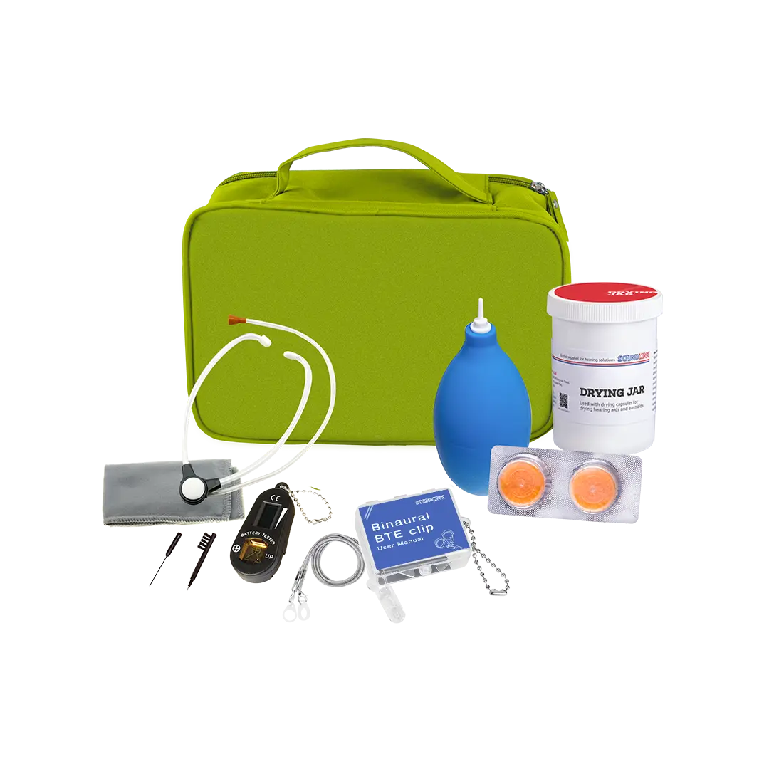 Nylon Oxford Blue Color Kit Bag For Hearing Aids And Accessory Packing