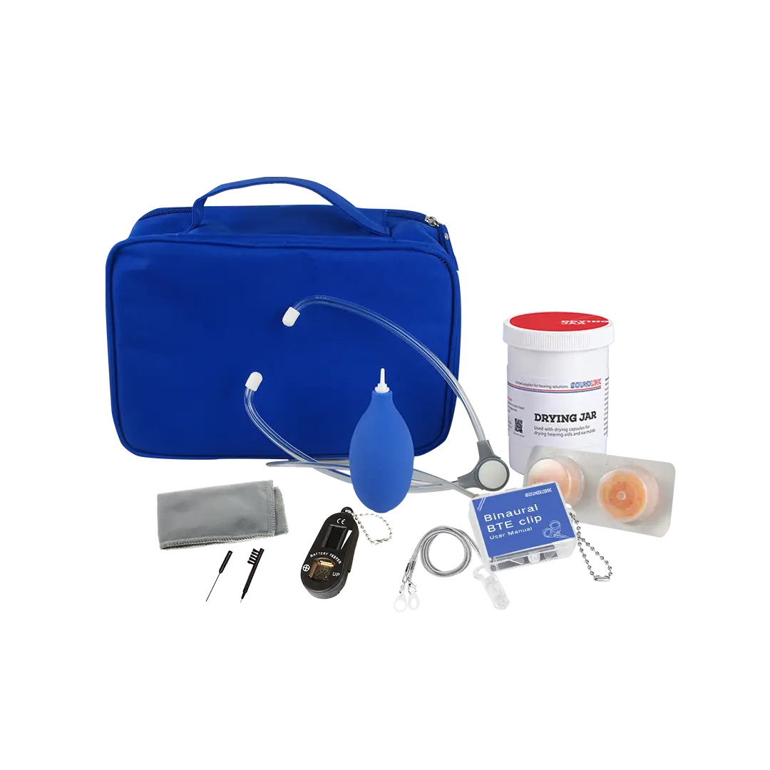 Nylon Oxford Blue Color Kit Bag For Hearing Aids And Accessory Packing