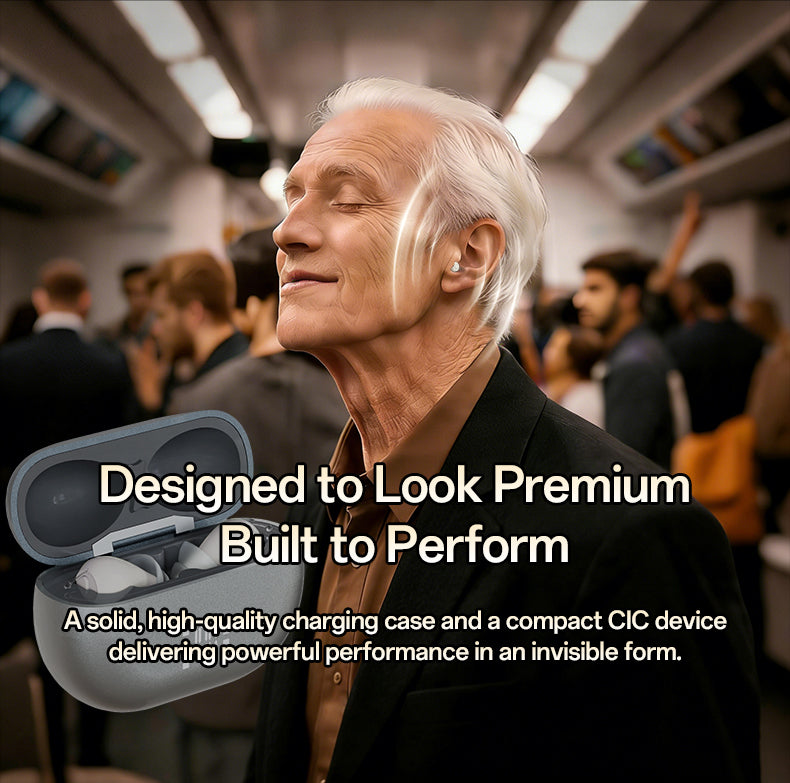 Mini CIC Hearing Aids for Deafness -seniors Invisible Hearing Aids Rechargeable