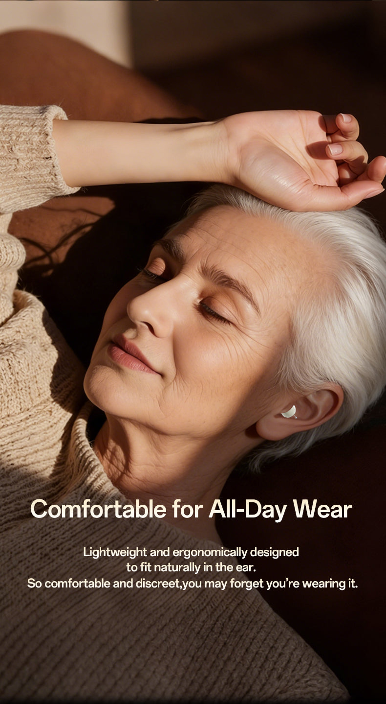 Mini CIC Hearing Aids for Deafness -seniors Invisible Hearing Aids Rechargeable