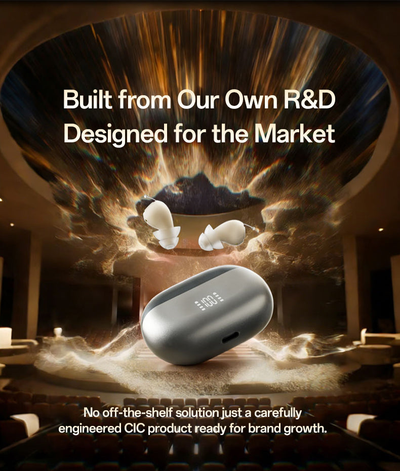 Mini CIC Hearing Aids for Deafness -seniors Invisible Hearing Aids Rechargeable