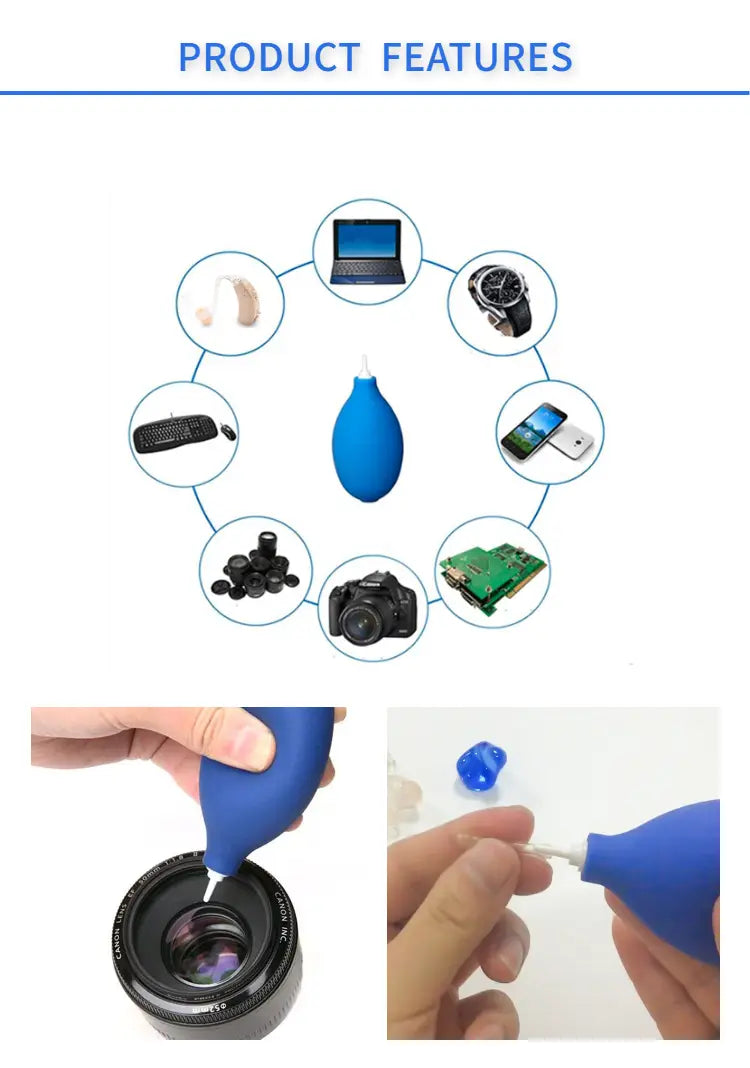 Plastic Tip Hearing Aid Earmold Tubing Moisture Cleaning Tool Air Puffer