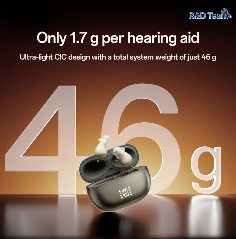 Mini CIC Hearing Aids for Deafness -seniors Invisible Hearing Aids Rechargeable