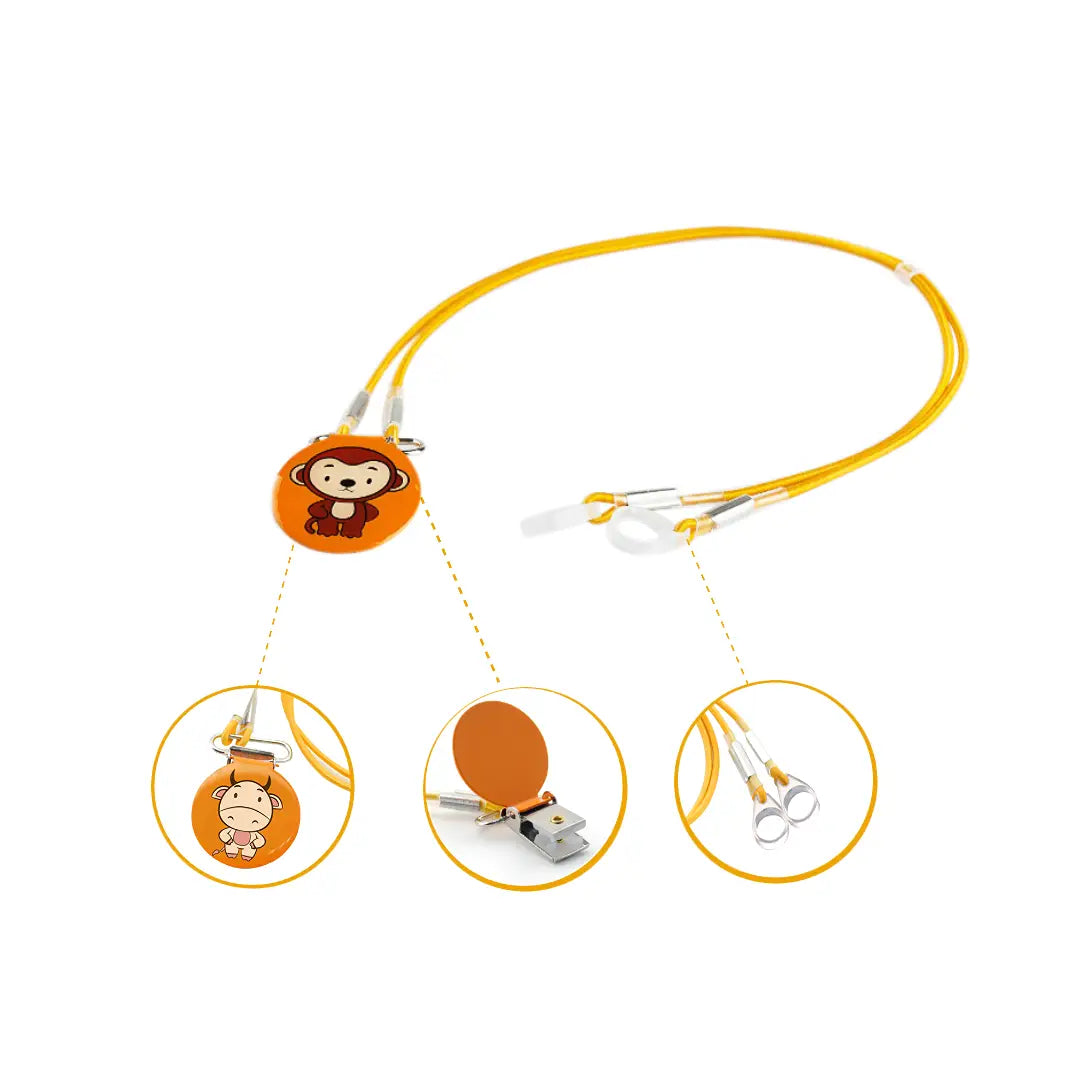 Kids Bilateral Lanyard BTE Hearing Aid Protector Holder Anti Lost Clip