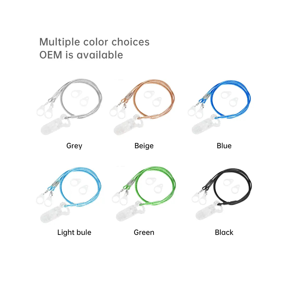 Nylon Anti Lost Rope BTE Hearing Aid Clips Protectors