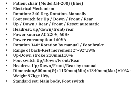 ENT Examination Unit MedStar (Model: UE-3000)