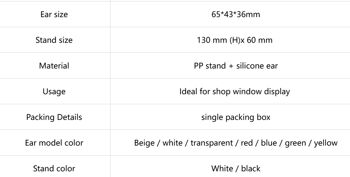 OEM Plastic Cylindrical Jewelry Display Ear Mold Display Hearing Aid Display